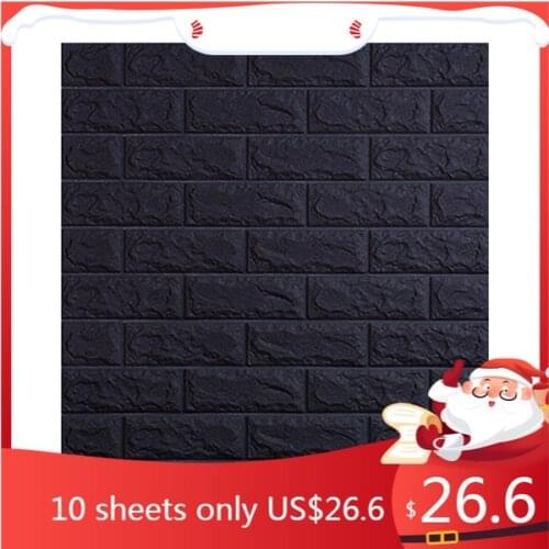 DIY Foam 3D Self Adhesive Panels Wall Stickers Home Decor Embossed Brick For Kids Bedroom Living Room Sticker