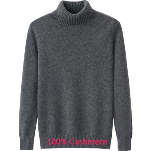 New arrival fashion high quality Men Casual Warm Knitted Pure Cashmere Sweater Fashionable Turtleneck Pullovers size M-3XL4XL