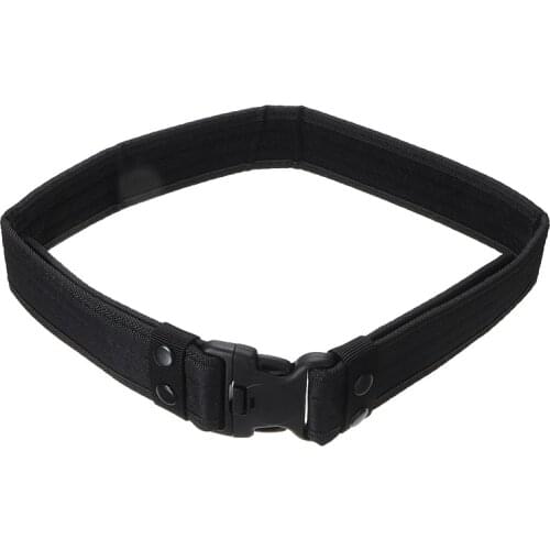 2" Outdoor Utility Tactical Police Security Belt Detachable Black Combat Gear Nylon Duty Belt For Men Hiking Climbing Mayitr
