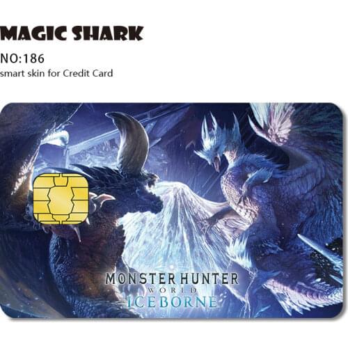 Magic Shark GTA5 Cartoon Game Joker Tiger Cool PVC Stereo No Fade Skin Sticker Film Case for Credit Debit Card