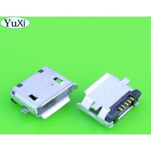 YuXi 30pcs/lot Micro USB socket 5pin SMD Pin Short needle 5pin SMD Copper shell Data port Charging port Mini usb connector 5 Pin