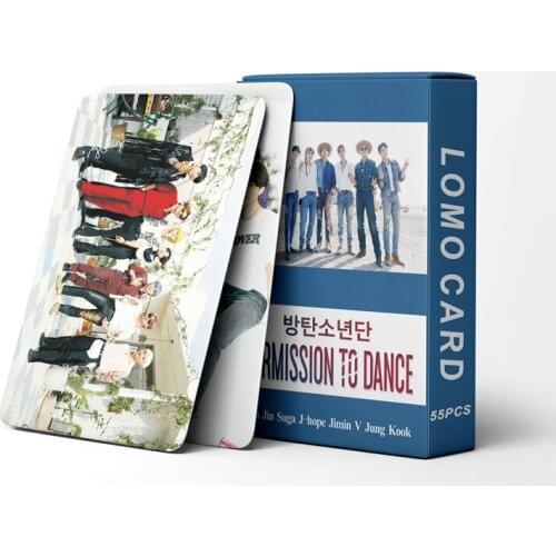10 Boxes/lot Kpop Permission To Dance Lomo Card Jungkook Jimin Suga Rm Jhope V Jin 55 Pcs Collection Cards Box Toy Gift