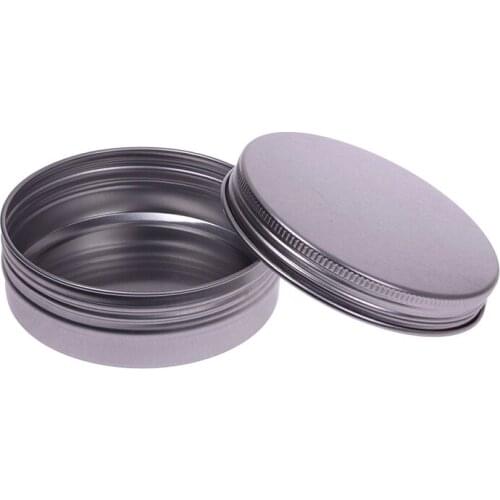100ML Aluminium Jar Tin Pot Nail Art Makeup Lip Gloss Liquid Cream Cosmetic Container Screw Thread Tin Jar #52642