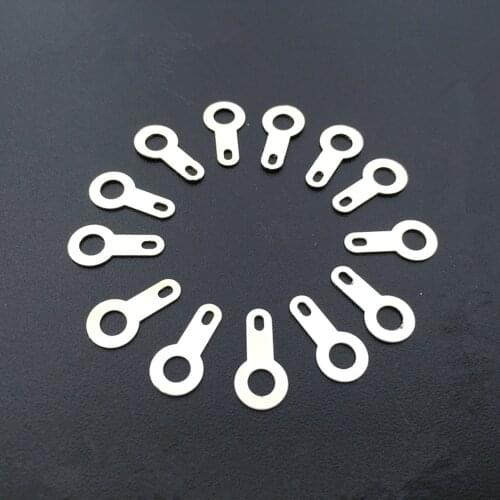 100Pcs Silver-plated Copper Single Head Soldering Terminal M2.2-M10.2 Circular Weld Washer Welding Sheet Soldering Lug