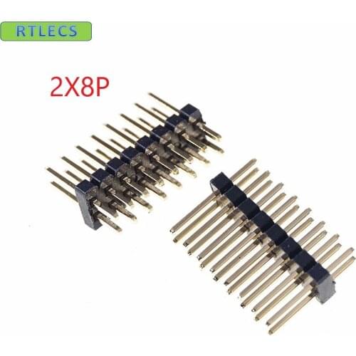 1000pcs 2x8 P 16 pin 1.27mm Pitch Pin Header male dual row Male straight gold flash Rohs Reach double rows pitch 1.27