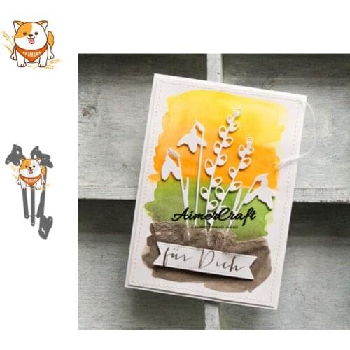 3PCS Flower Plant Metal Cutting Dies Scrapbooking Stencil For DIY Paper Card Decorative Embossing Die Cut Craft Dies New 2019