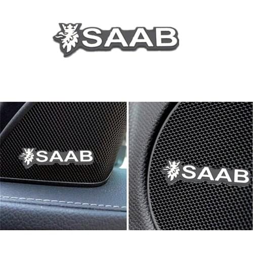 4pcs/lot fit for SAAB 9-3 93 9-5 9 3 9000 9 5 Alloy sticker car stereo Stickers car Accessories