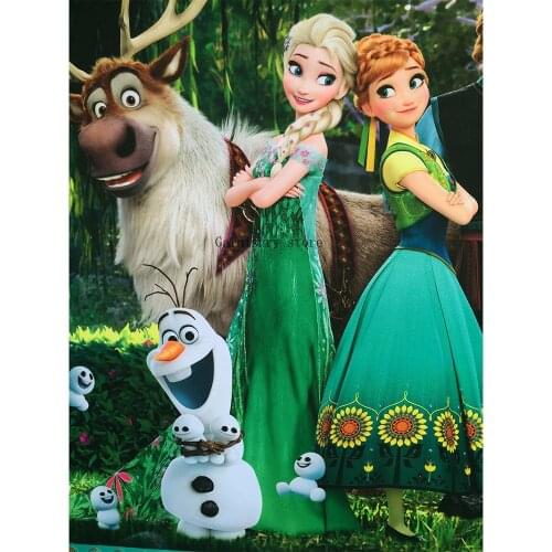 5D DIY Full Square Diamond Painting Mosaic Diamond Embroidery Cartoon Disney Frozen Snow Princess Cross Stitch Kits Home Decor