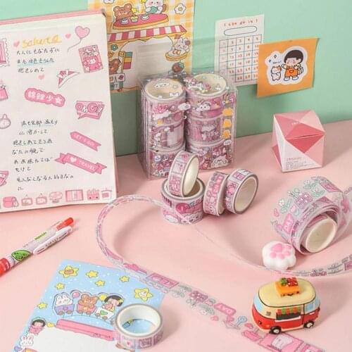 8 Rolls Washi Tape Charming DIY Decorative School Supplies Stamping Tape for Scrapbooking
