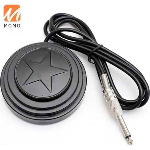 Black round Pentagram Tattoo Foot Switch Tattoo Foot Pedal Tattoo Machine Power Supply Accessories Tattoo Tool