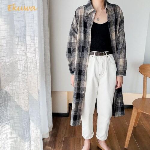 Блузки в клетку EKUWA China At AliExpress