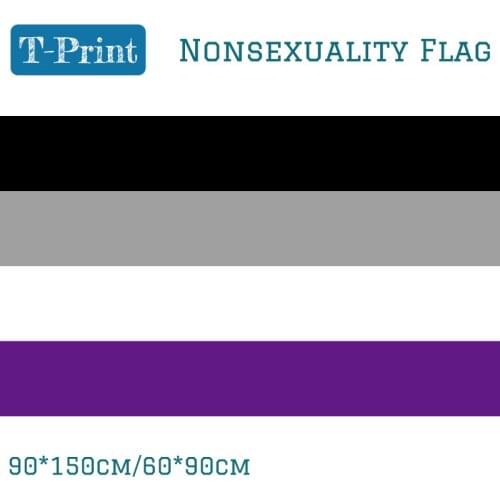 Asexuality Nonsexuality Flag 3X5ft Polyester Banner Flying 150*90cm 60*90cm LGBT Flags