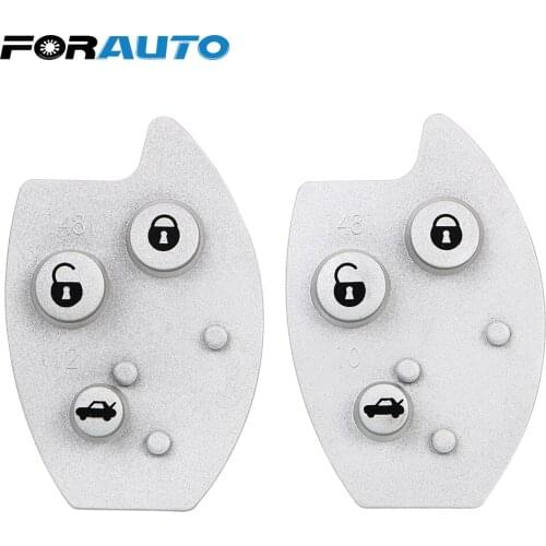 FORAUTO 1pc 3 Buttons Rubber Button Pad Key Mat Remote Car Key Pad Key Shell Case Replacement For Citroen Xsara C5