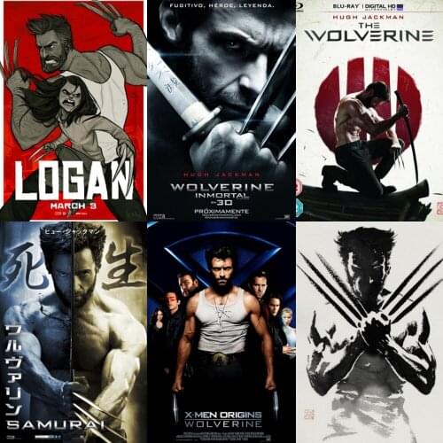 Canvas Painting Wolverine Marvel Movie Posters and Prints Wall Art Nordic Room Decor Pictures for Living Kids Home Decoration