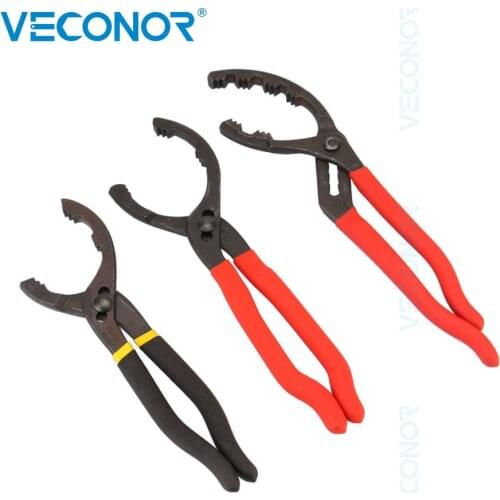 10/12/14 Inch Oil Filter Pliers Non Slip Grip Hand Adjustable Oil Filter Wrench Car Removal Repair Hand Tools for Engine Filters