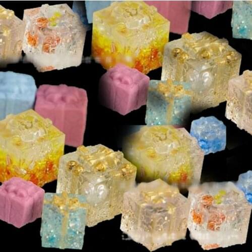 Mini Size Christmas Gift Box Pendant Silicone Resin Molds Jewelry Making Tools MXME