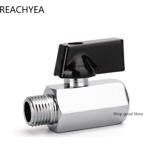 1Pcs 1/8" 1/4" 3/8" 1/2" Threaded Mini Brass Ball Valve BSP Male To Female Air Compressor Valves Water Gas Oil Shut Off Valve