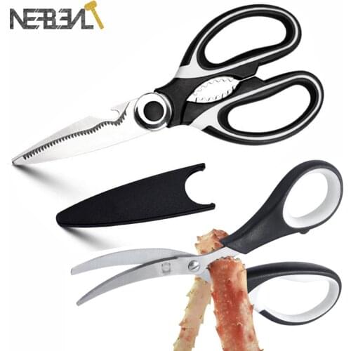 Multifunctional Kitchen Scissors Cutting Knife Heavy-Duty Seafood Clipper Opening Bottle Meat Vegetable Barbecue Purpose Shears