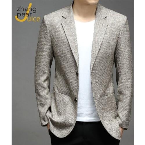 Mens Plain Basic Pattern Suit Jacket Fashion Casual Slim Fit Mens Blazer Notched Long Sleeve Blazer Coat