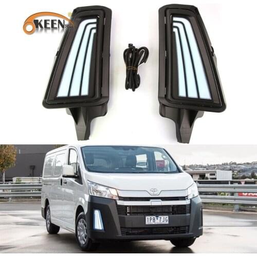 KEEN NEW 2020 LED Car Daytime Running Light DRL Turn Signal Light for 2019 Hiace Super Bright and Waterproof headlight