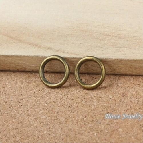 Wholesale 45 pcs quality Antique bronze Circle Pendant Alloy DIY Fashion charm Bracelet Necklace Jewelry Accessories 10092