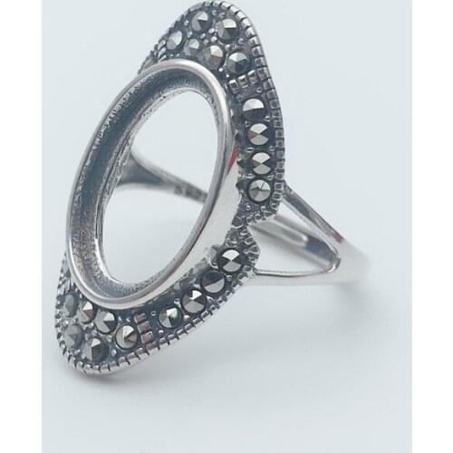 10*15mm 925 STERLING SILVER women Semi Mount Bases Blanks base blank Pad findings ring rings Setting set jewelry gift diy A4396