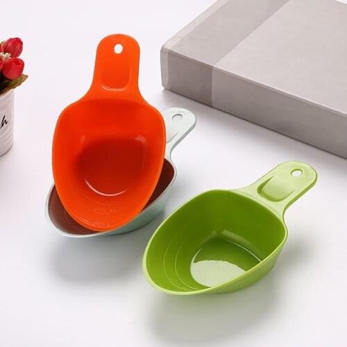 Plastic Pet Food Scoop Candy Colors Measuring Cup Cat Dog Food Scoop Pet Feeding Supplies For Dogs Cats Pet Scoop Measuring Cup