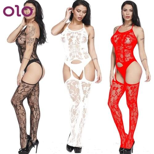 OLO Open Crotch Tight Hollow Costumes Temptation Hosiery Exotic Apparel Transparent Pantyhose Sexy Embroidered Pantyhose