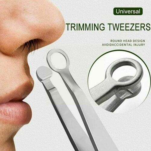 Professional Steel Tweezer Eyebrow Face Nose Hair Clip Remover Clip Tool Tool Banana Clip Multifunctional Makeup D9Q3