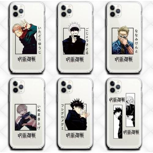 Jujutsu Kaisen Itadori Yuji Gojo Satoru Phone Cases Clear for iphone 12 11 Pro max mini XS 8 7 6 6S Plus X 5S SE 2020 XR cover