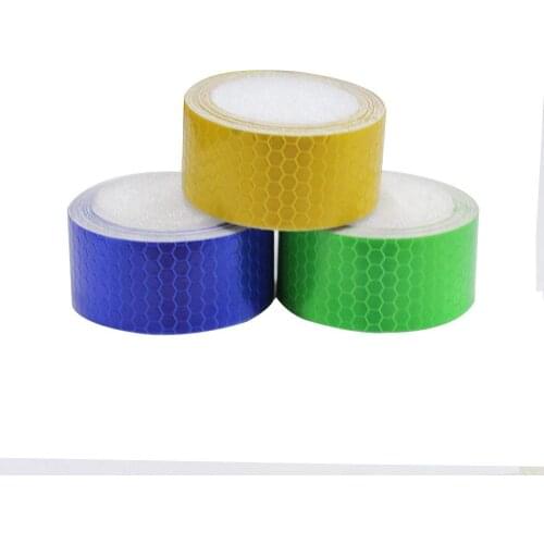 3Pcs Honeycomb Self-Adhesive Safety refelctive Warning Marking Reflector Tape Waterproof for car/Trailers/Truck/Traffic 2.5m