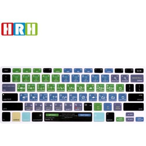 HRH Newest Korean Language Hotkey Shortcuts Function Silicone Keyboard Cover Protector Keypad Skin For Macbook Air Pro 13"15"17