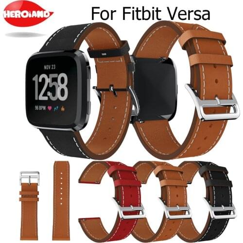 Replacement Watch band Leather wrist Watchband Strap Bracelet Belt for fitbit versa Smart Watch wristband 2018 New Arrival