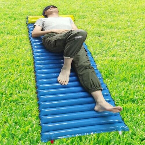 Camping Inflatable Mattress with Pillow Outdoor Folding Ultralight Tent Camp Moistureproof Pad Waterproof Compact Travel Air Mat