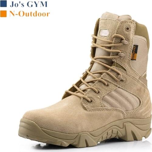 Outdoor Non-Slip Hiking Shoes Men Professional Climbing Trekking Camping Combat Shoes Travel Waterproof Military Tactical Boots
