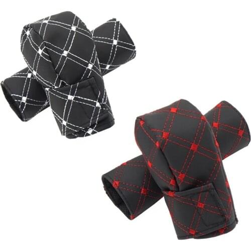 Universal 2PCS/Set Car Faux Leather Shift Knob Cover Hand Brake Cover Gear Shift Knob Cover Hand Brake Cover Sleeve