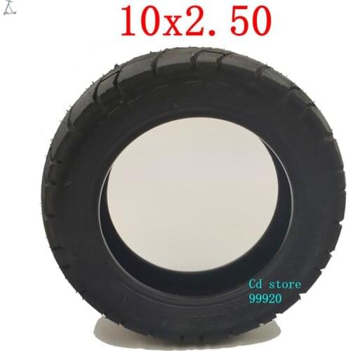 Coolride Size 10x2.50 Vacuum Tire 10*2.50 Tubeless Tyre for Electric Scooter Balance Drive Bicycle Tyre