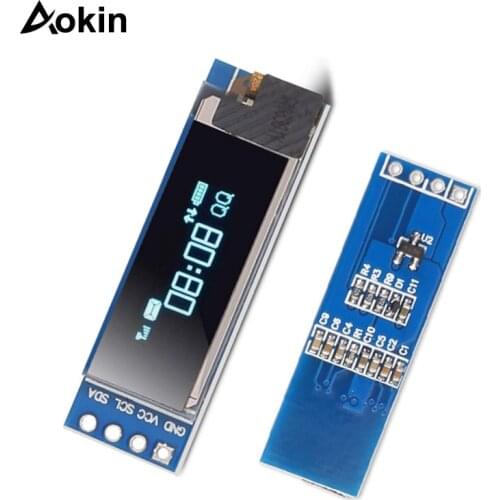 0.91 Inch 128x32 IIC I2C Blue OLED LCD Display DIY Module SSD1306 Driver IC DC 3.3V 5V For Arduino PIC