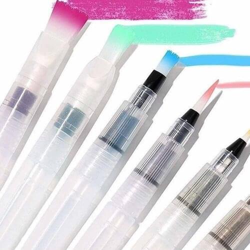 New 1pc/3pcs/6pcs Water Color Brush Refillable Pen Watercolor Color Drawing Art Supply
