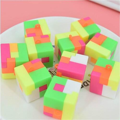 1pcs Square Luban Lock Puzzle Maze Toy Hand Game Case Fun Brain Game Challenge Toys Balance Educational Toys Children