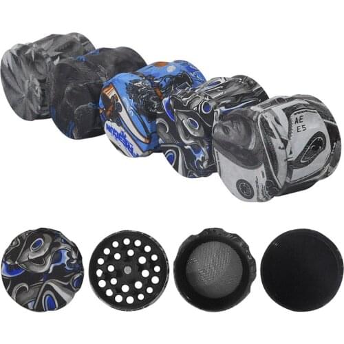 40mm innovative zinc alloy metal cigarette grinder with colorful printed cartoon pattern cigarette grinder