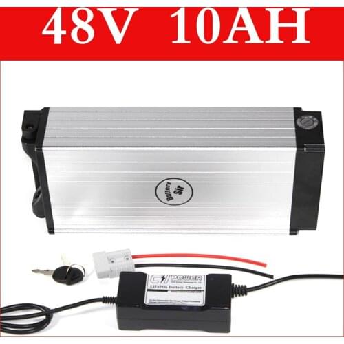 48V 10AH lithium battery samsung e-bike battery Rear rack aluminum alloy 500W 54.6V lithium ion battery pack + charger + BMS