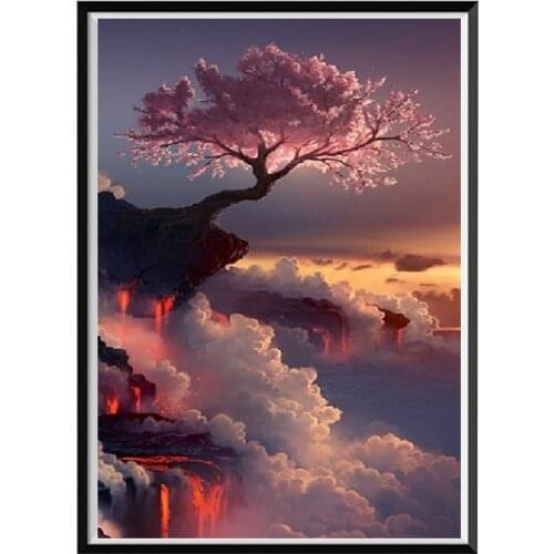 5d Diamond Painting Diy Landscape Round Full Diamond Customizable Home Decoration Imitation Cross Embroidery Kit