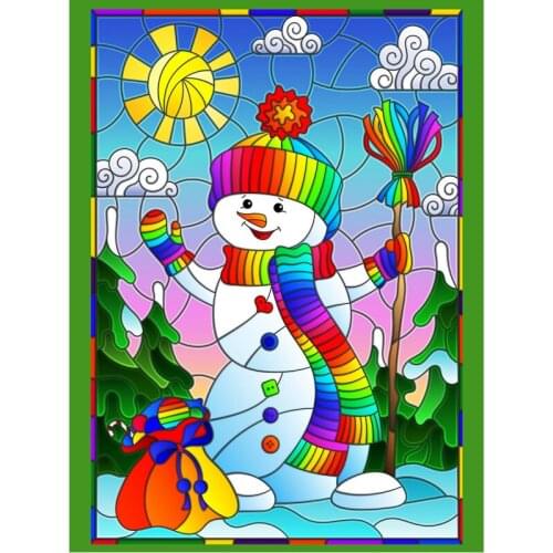 DIY Diamond Painting snowman 5D Diamond Embroidery Cross Stitch icon Cartoon snowm Home Decor full square Round drill decoration