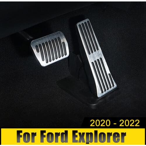 For Ford Explorer 5 2013-2019 2020 2021 Aluminum Alloy Car Accelerator Pedal Cover Brake Clutch Pedals Pads Non-Slip Accessories