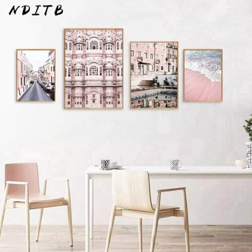 Architecture Cityscape Canvas Poster Scandinavian Wall Art Print Landscape Painting Nordic Style Picture Living Room Decor