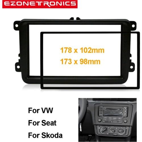 Car DVD-frame For VOLKSWAGEN JETTA CADDY TOUREG CAR STEREO RADIO DASH INSTALLATION MOUNT BEZEL TRIM KIT FASCIA FACIA 2DIN radio