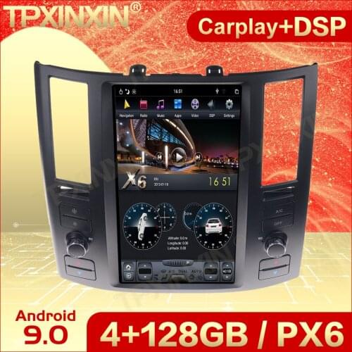 Carplay 2 Din Android 9 Tesla Multimedia Stereo For Infiniti FX35 FX45 2004 2005 2006 2007 2008 GPS Video Audio Player Head Unit