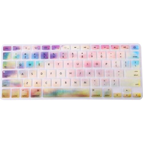 Marble Pattern Silicone Rainbow Keyboard Cover Keypad Skin Protector F Apple Mac Macbook Pro 13 15 17 Air 13 Retina 13 US layout