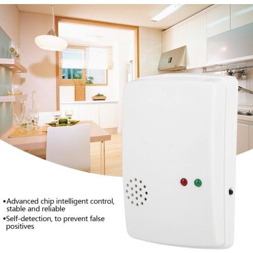 Gas Detector Wall Mounting Type 220V High Sensitive LPG Alarm Monitor Natural Gas Sensor Household Gas Sensor EU Plug Best Offer